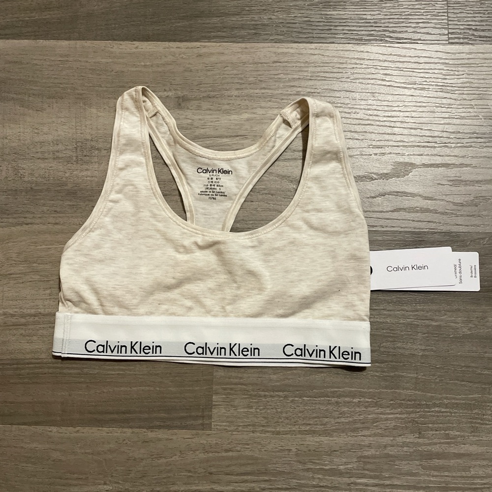 Calvin Klein Beige Racerback Bra - Picture 2 of 2